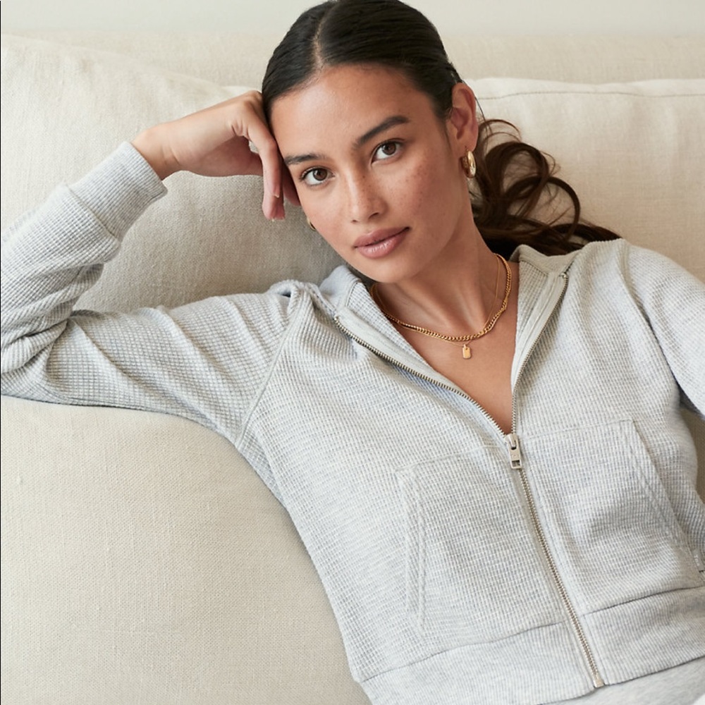 Aritzia Tna Thermal Zip Hoodie - Picture 2 of 8